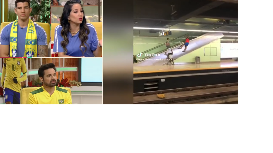 Niños jugando en las escaleras del metro de Panamá