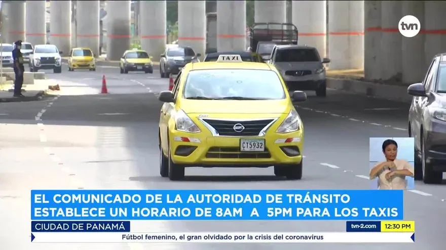 Anuncian nuevo horario para taxis en Panamá