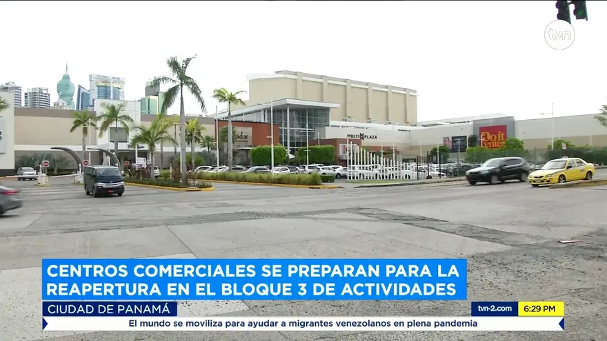 Centros comerciales se preparan para reapertura en el bloque 3