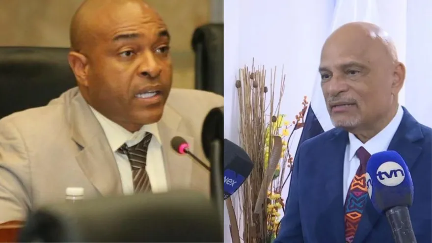 Los dipuatdos Jairo Salazar y Ernesto Cedeño.