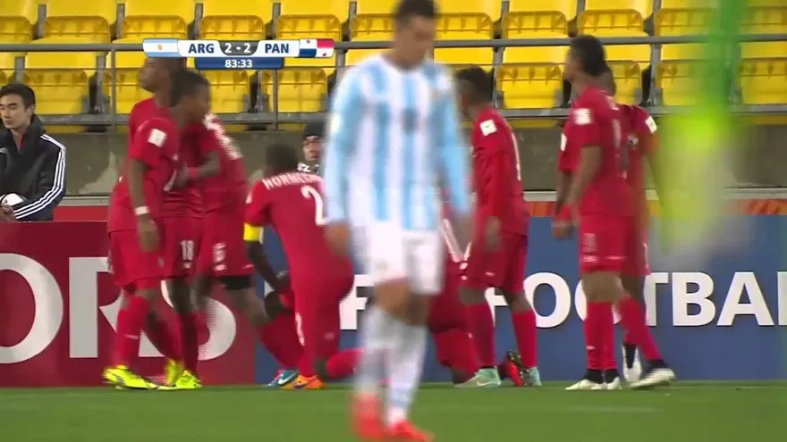 La anotación de Fidel Escobar, el gol del empate ante Argentina