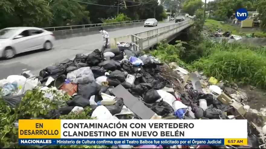 Contaminación por vertedero improvisado en Nuevo Belén