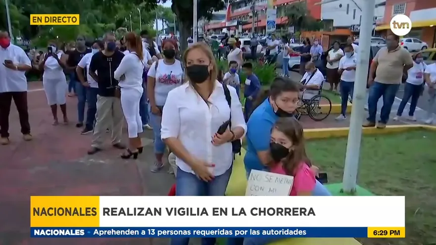 Vigilia de organizaciones en La Chorrera