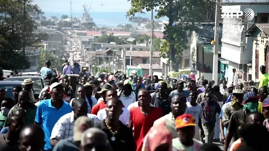 Protesta en Haití a días de las presidenciales