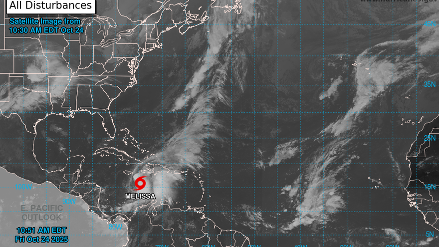 Se mantiene aviso de vigilancia por la tormenta tropical Melissa, informa Instituto de Meteorología