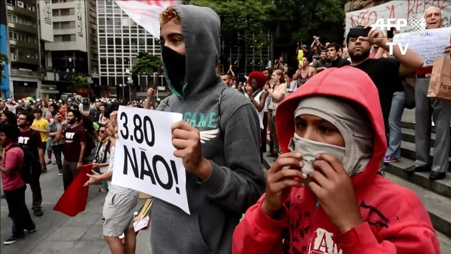 Nuevas protestas por alza de transporte en Sao Paulo