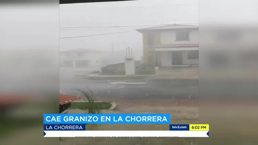 Cae granizo en La Chorerra