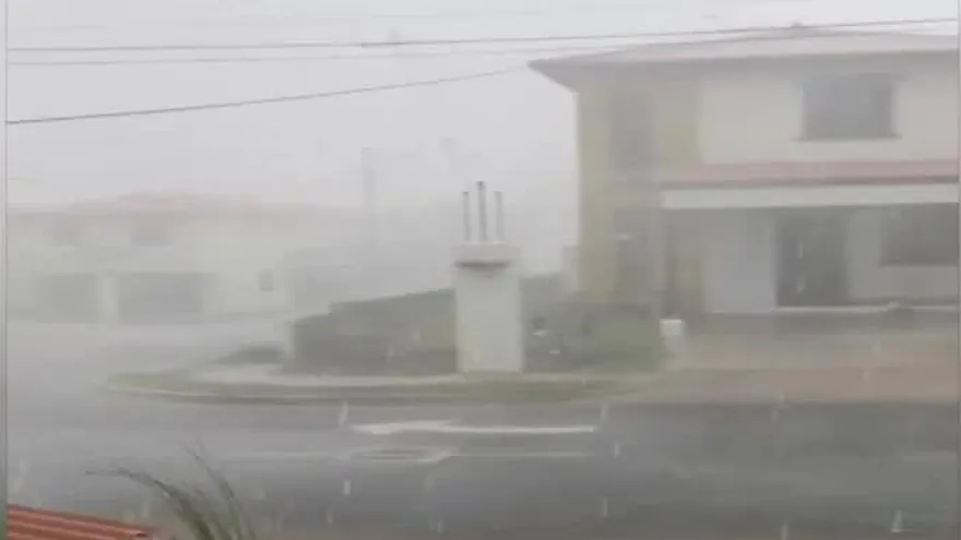 Cae granizo en La Chorerra