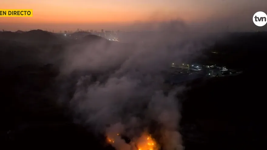 El humo tóxico es el gran problema del incendio en cerro Patacón