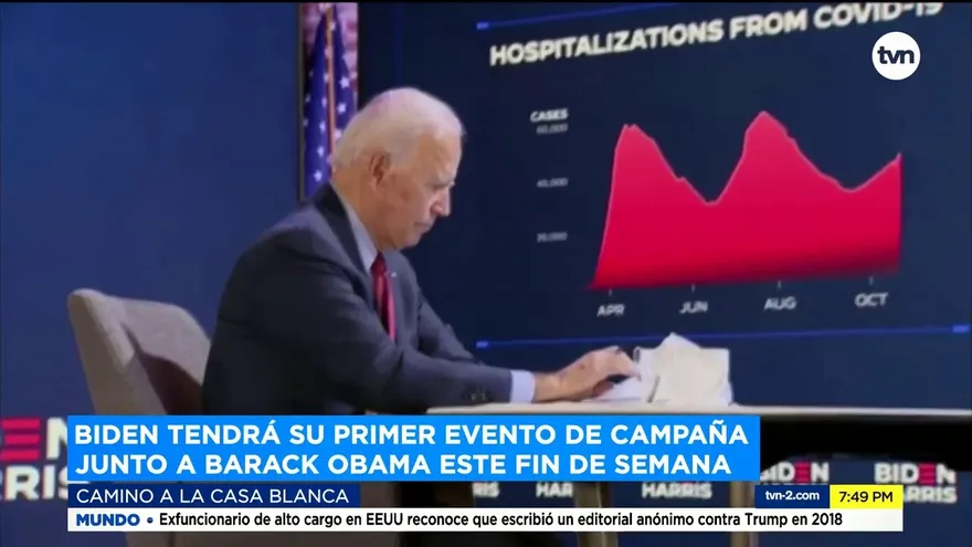 Biden emitió hoy su voto en el estado de Delaware
