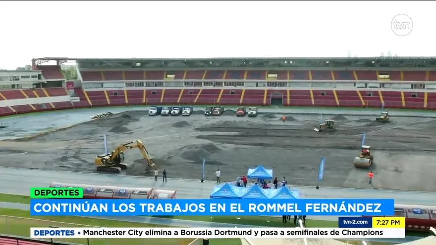 Avanzan los trabajos en el estadio Rommel Fernández