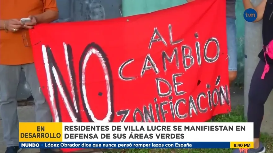 Residentes de Villa Lucre protestan