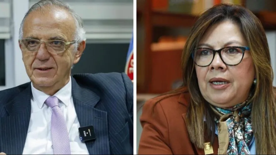 fiscal colombiana Luz Adriana Camargo y el actual embajador en el Vaticano Iván Velásquez