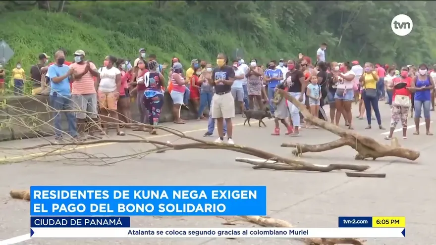 Residentes de Kuna Nega exigen el pago del bono solidario