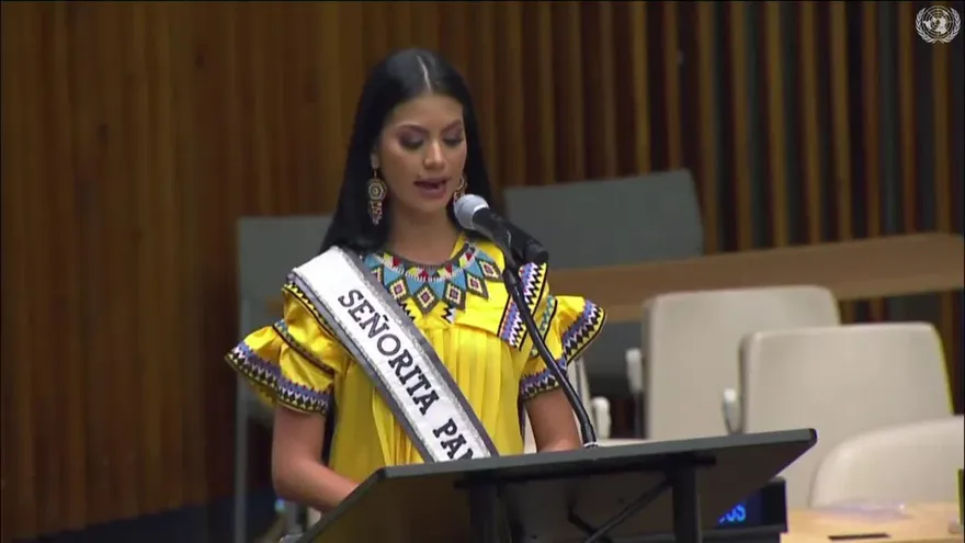¡Señorita Rosa Iveth sorprende en la ONU!