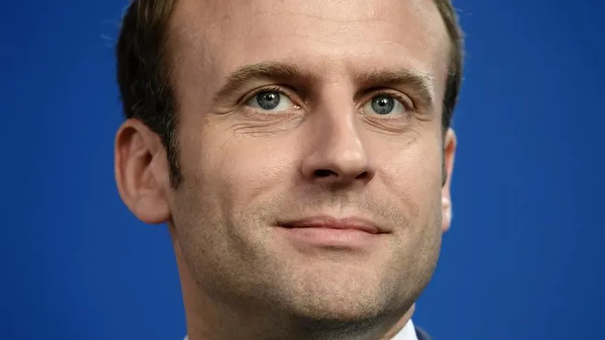 El presidente francés Emmanuel Macron durante una rueda de prensa este lunes 15 de mayo.