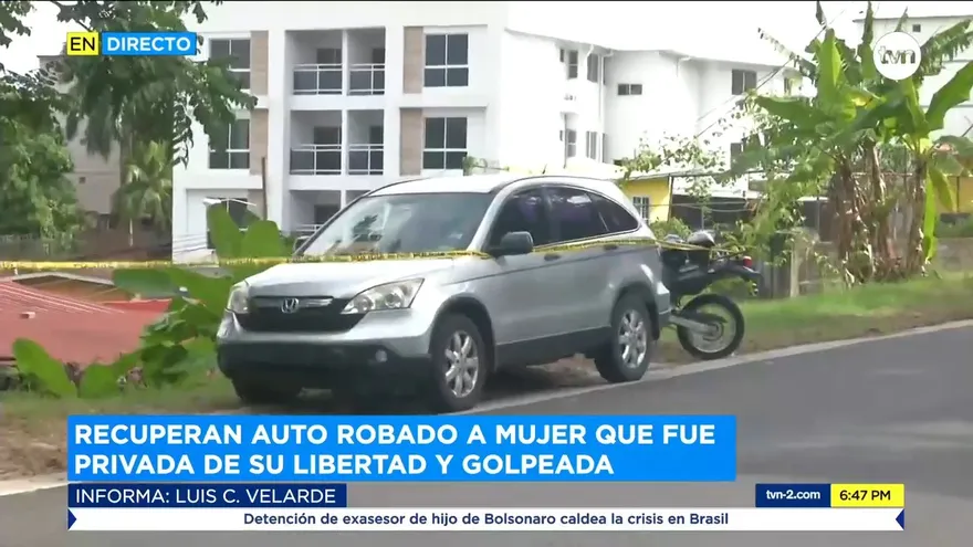 Recuperan auto robado a mujer que fue privada de su libertad en Panamá Oeste