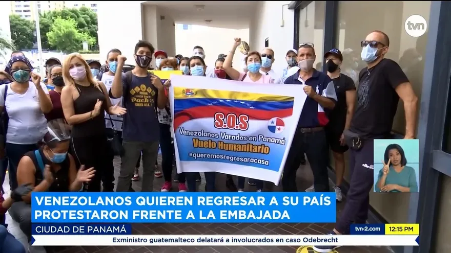 Venezolanos realizan protesta, buscan regresar a su país