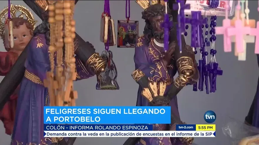 Portobelo listo para procesión del Cristo Negro
