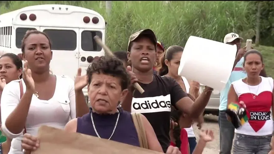 Protesta  por falta de agua en Pacora