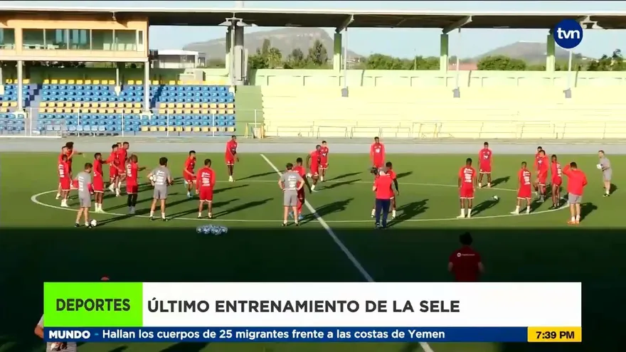 Último entrenamiento de Panamá en el Caribe, previo al partido contra Curazao