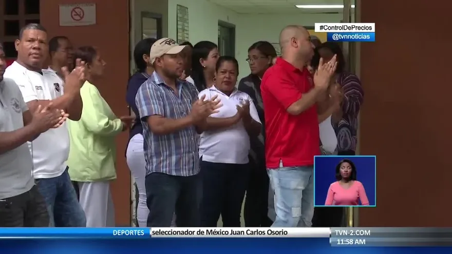 Protesta de trabajadores del Hospital Santo Tomás