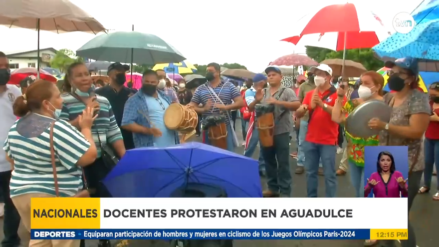 Docentes en Coclé nuevamente salen a protestar