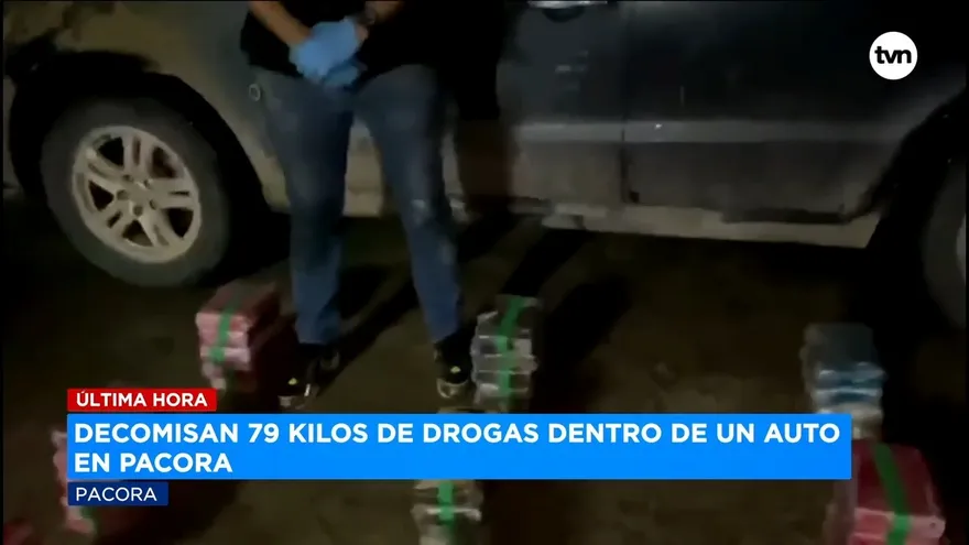 Decomisan 79 paquetes de droga dentro de un vehículo en Las Garzas