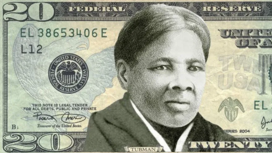 Una foto referencial de cómo podría verse el billete de 20 dólares con imagen de Harriet Tubman
