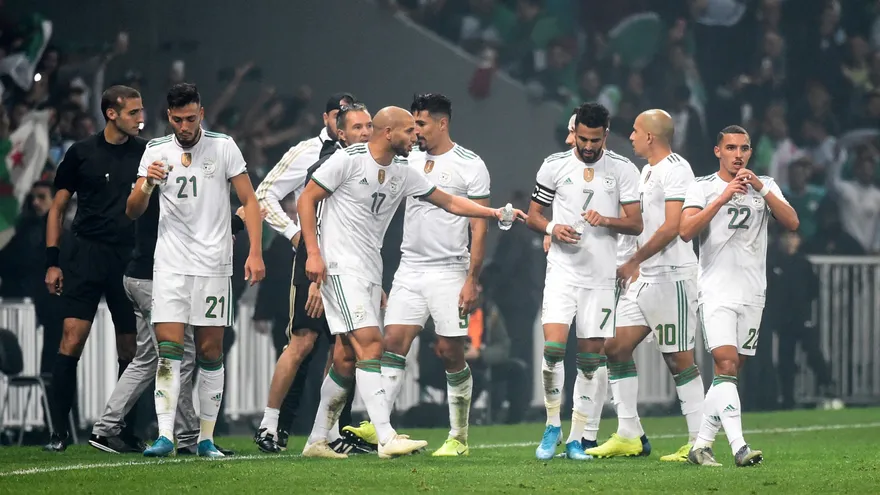 Jugadores de la Selección de Argelia