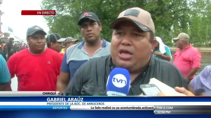 Productores de arroz protestan en Chiriquí