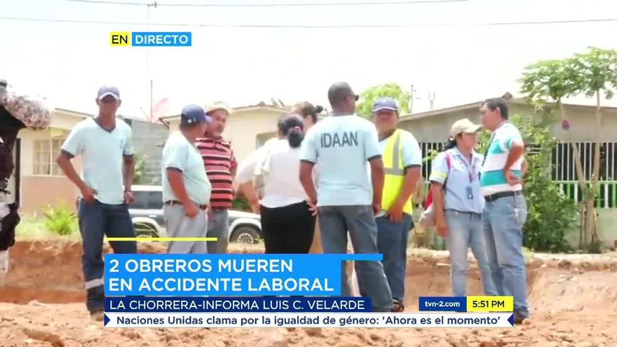 Dos obreros mueren  y dos afectados tras caer en un alcantarillado en La Chorrera