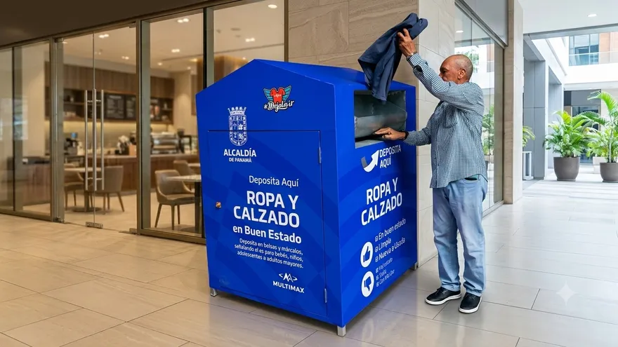 Panama City Installs Bins for Used Clothing, Shoes, and Books to Aid Vulnerable Communities