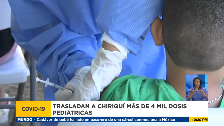 Jornada de vacunación pediátrica contra la Covid inicia este jueves en Chiriquí