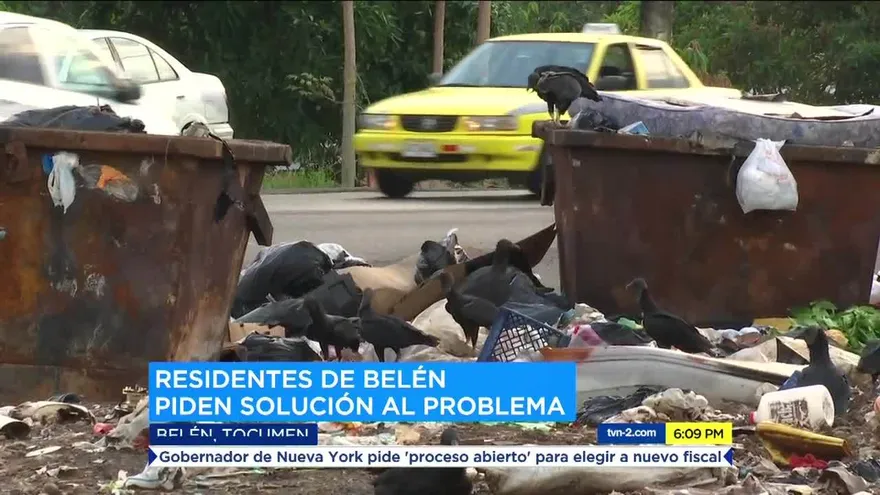 Residentes de Belén en Tocumen están cansados del problema de la basura