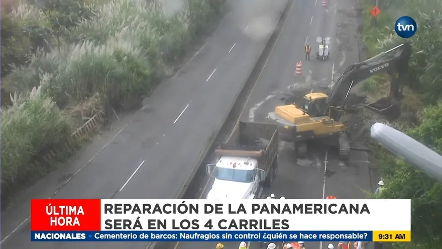 Comienzan trabajos en la vía Panamericana en Loma Cová