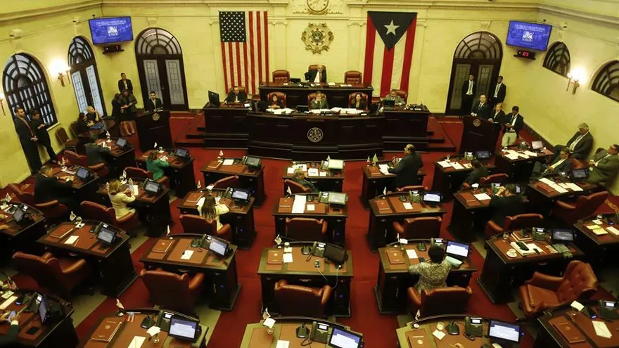 Vista general del hemiciclo del Congreso puertorriqueño en el Capitolio de San Juan (Puerto Rico).