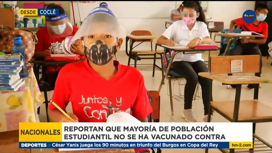 Mayoría de población estudiantil no ha recibido la vacuna contra la covid-19 en Coclé