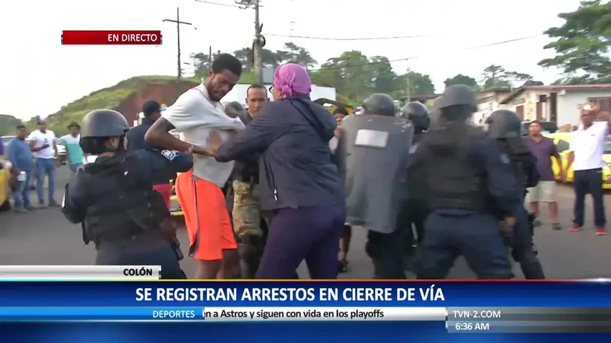 Enfrentamientos en Colón en medio de protesta por falta de agua