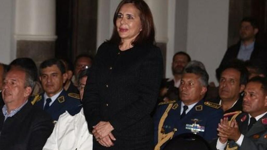 La canciller interina de Bolivia, Karen Longaric