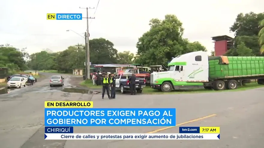 Productores en Chiriquí piden indemnizaciones al Gobierno