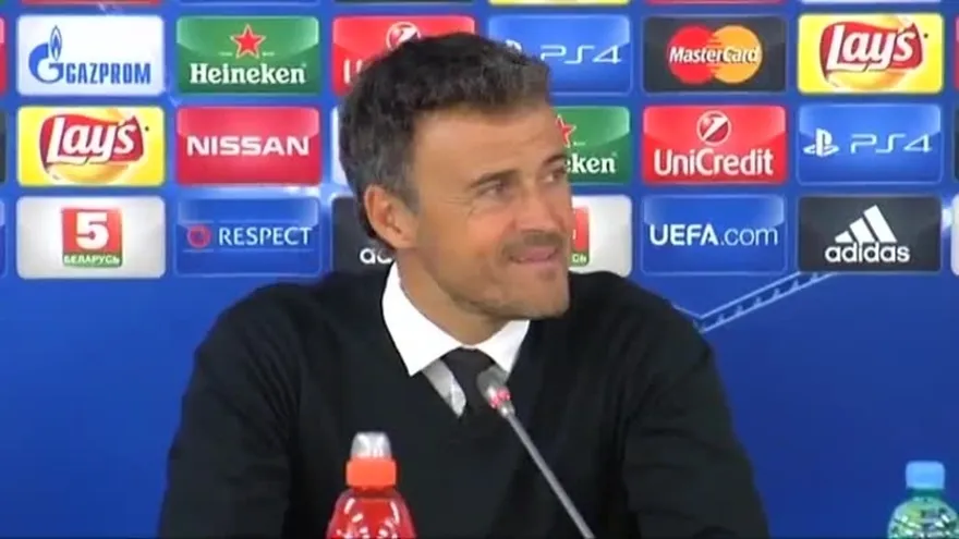 Luis Enrique, sorprendido con una pregunta