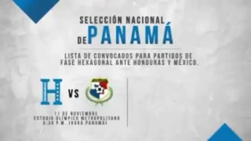 Conoce los convocados de Panamá  para la Hexagonal ante Honduras y México