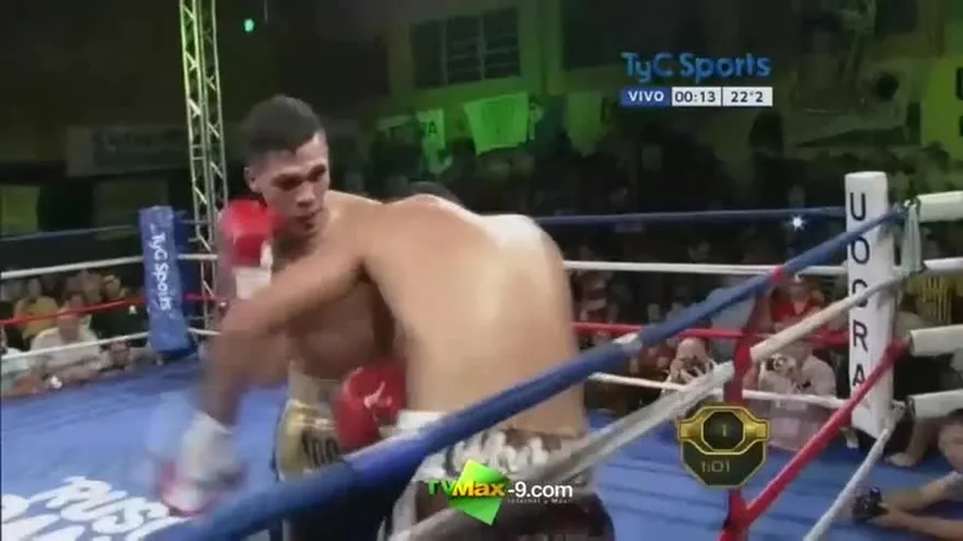 KO furioso, salió del ring