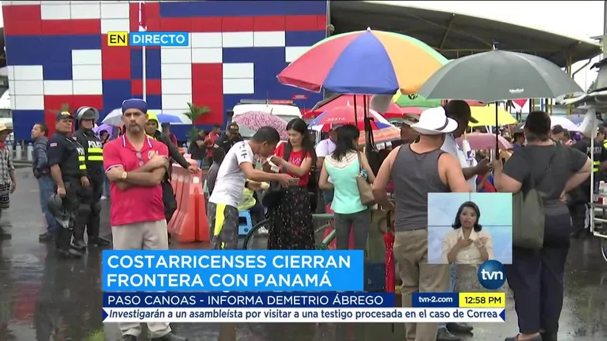 Costarricenses cierran paso en la frontera con Panamá