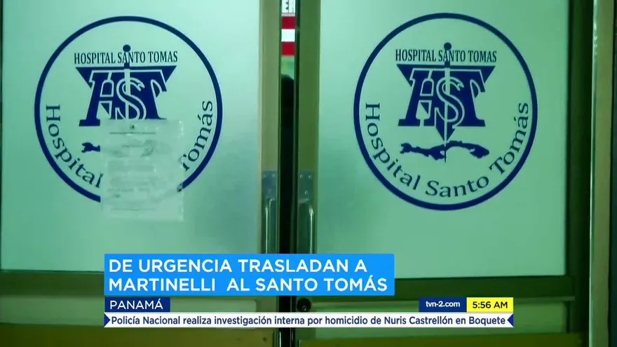 Martinelli fue trasladado al Hospital Santo Tomás