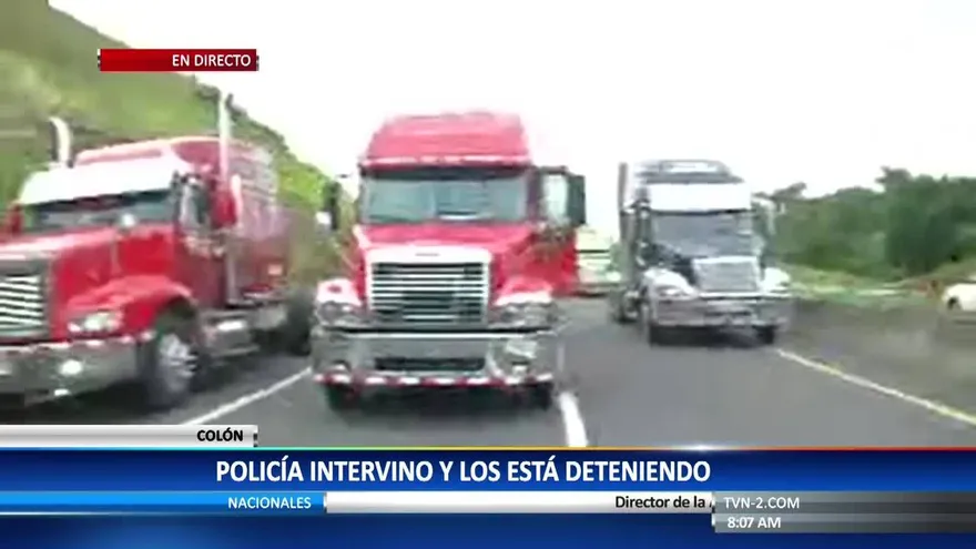 Arrestan a transportistas que cerraron la autopista en Colón