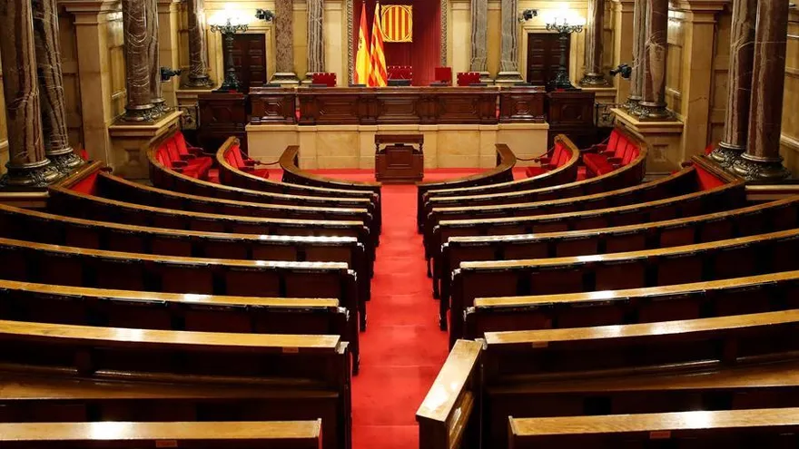 Vista del hemiciclo del Parlament.