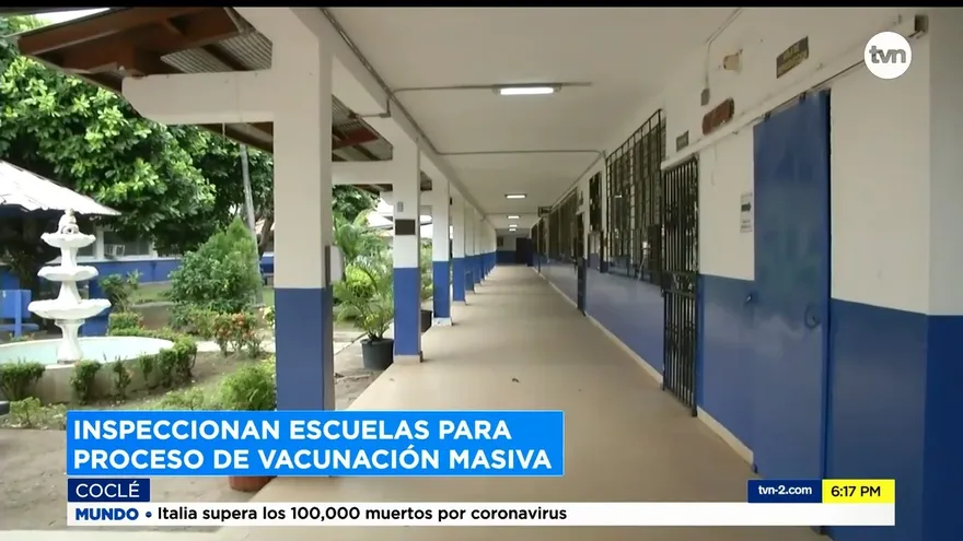 Inspeccionan escuela para vacunación en Coclé
