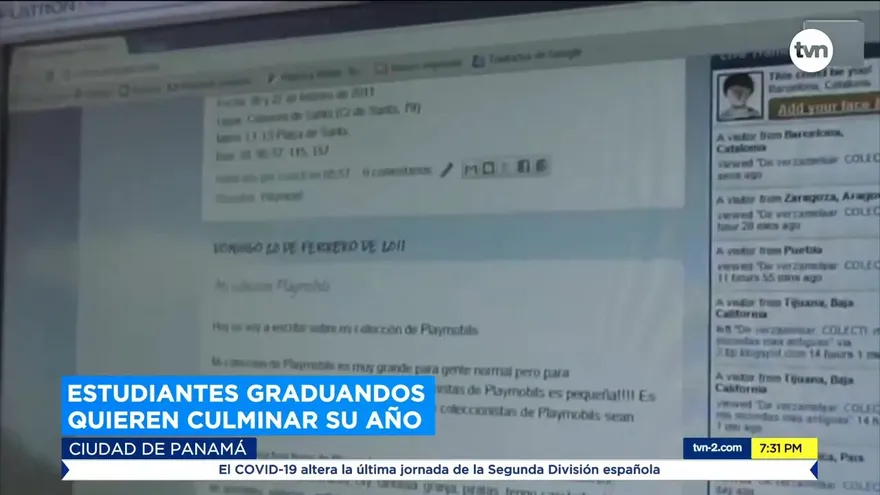 Estudiantes graduandos piden acceso a Internet para sus clases.